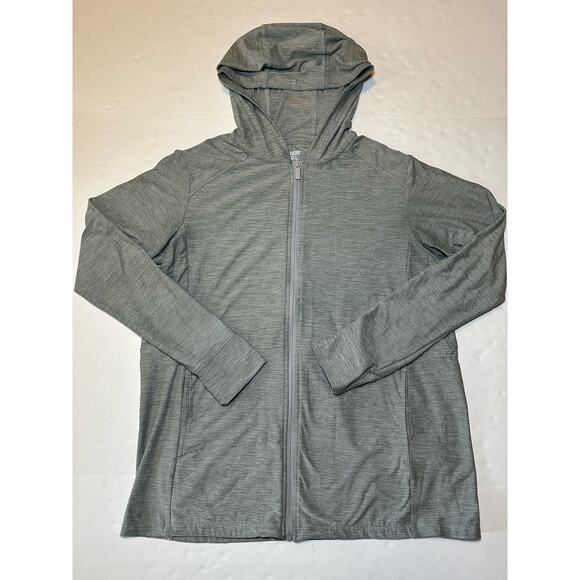 Lands End Women's Size Small Soft Performance Full Zip Hoodie Pockets Stretch - Picture 3 of 8